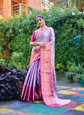 Trendy Pink Colour Premium Saree